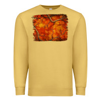 Antique Gold orange hunter camouflage pattern brushstroke Premium Sweatshirt - Jasminsmagicworld