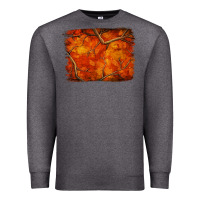 Charcoal Heather orange hunter camouflage pattern brushstroke Premium Sweatshirt - Jasminsmagicworld
