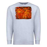 Heather Grey orange hunter camouflage pattern brushstroke Premium Sweatshirt - Jasminsmagicworld