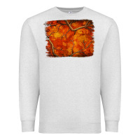 Oatmeal Heather orange hunter camouflage pattern brushstroke Premium Sweatshirt - Jasminsmagicworld