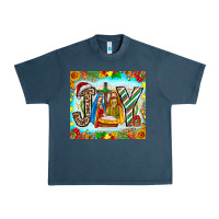 Midnight Navy joy jesus Urban Heavy Tee - CowhideDigitalArt