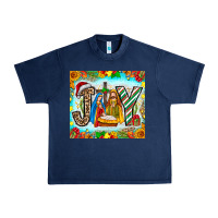 Navy joy jesus Urban Heavy Tee - CowhideDigitalArt