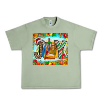 Oil Green joy jesus Urban Heavy Tee - CowhideDigitalArt