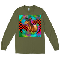 Army Green Halloween Quarter Horse Long Sleeve Tee - LillyAllenDesigns