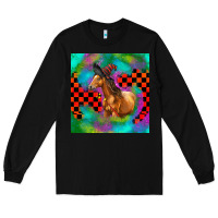Black Halloween Quarter Horse Long Sleeve Tee - LillyAllenDesigns