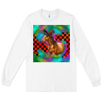 White Halloween Quarter Horse Long Sleeve Tee - LillyAllenDesigns