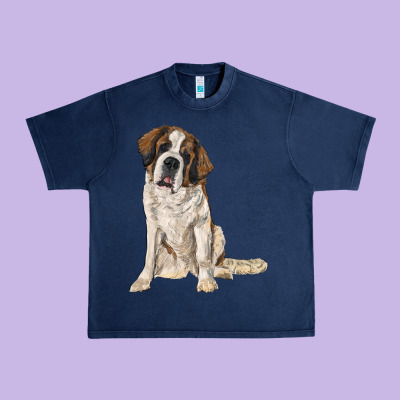 Saint Bernard Urban Heavy Tee Designed By Ranaportraitstore