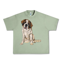 Oil Green saint bernard Urban Heavy Tee - RanaPortraitStore