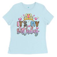 Baby Blue its my birthday la Ladies Tee - LillyAllenDesigns