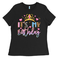 Black its my birthday la Ladies Tee - LillyAllenDesigns