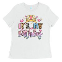 White its my birthday la Ladies Tee - LillyAllenDesigns