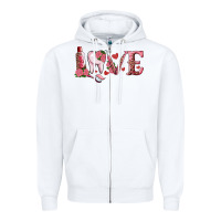 White Valentines day dental love Zipper Hoodie - RanaPortraitStore