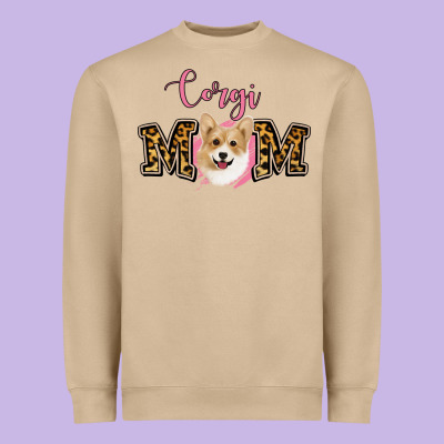Corgi Mom Heavyweight Sweatshirt Designed By Jasminsmagicworld
