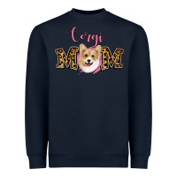 Navy Corgi Mom Heavyweight Sweatshirt - Jasminsmagicworld