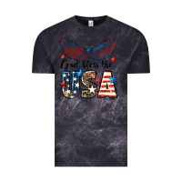 Cloud Black Western God Bless The USA 4th of July Vintage Tee - LillyAllenDesigns
