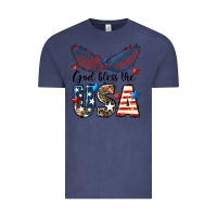 Vintage Denim Western God Bless The USA 4th of July Vintage Tee - LillyAllenDesigns