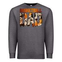 Charcoal Heather no background basketball dad Premium Sweatshirt - Jasminsmagicworld