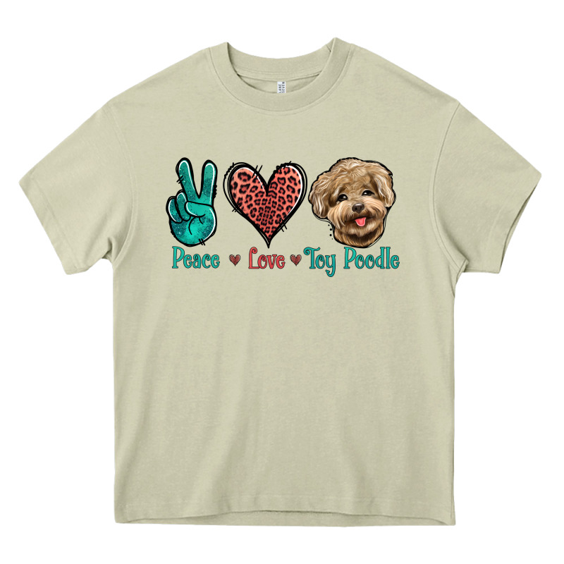 Peace Love Toy Poodle Heavy Core Tee by Jasminsmagicworld | Teevron