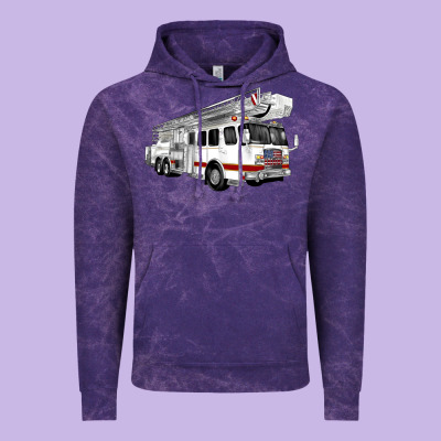 White Fire Truck Vintage Hoodie Designed By Artiststas