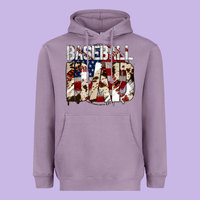 Baseball Dad Heavyweight Hoodie Designed By Jasminsmagicworld