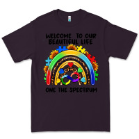 Plum Autism rainbow Premium Tee - FaDigitalArtStudio