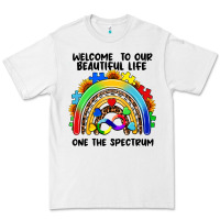 White Autism rainbow Premium Tee - FaDigitalArtStudio
