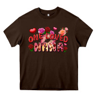 Chocolate Brown One loved nana Valentine's Day Heavy Core Tee - FaDigitalArtStudio