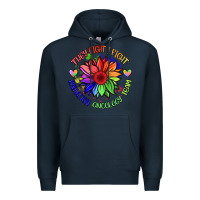 Navy oncology team sunflower malia Premium Hoodie - BarkalooDesign