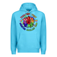 Ocean Blue oncology team sunflower malia Premium Hoodie - BarkalooDesign