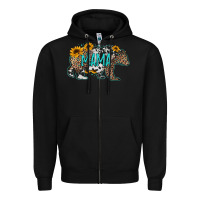 Black mama bear sunflowers leopard cowhide mother's day Zipper Hoodie - Jasminsmagicworld