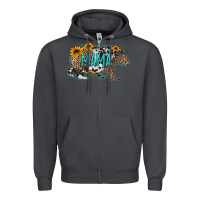 Smoke mama bear sunflowers leopard cowhide mother's day Zipper Hoodie - Jasminsmagicworld