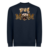 Navy Pug Mom Heavyweight Sweatshirt - Jasminsmagicworld