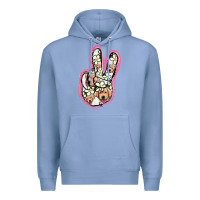 Colony Blue Jack Russel Peace Sign Premium Hoodie - Jasminsmagicworld