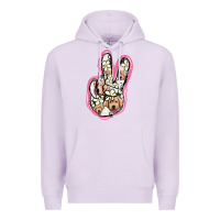Lilac Jack Russel Peace Sign Premium Hoodie - Jasminsmagicworld
