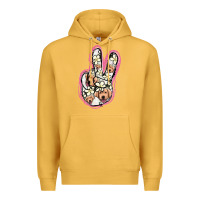 Mustard Jack Russel Peace Sign Premium Hoodie - Jasminsmagicworld