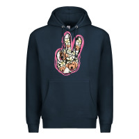Navy Jack Russel Peace Sign Premium Hoodie - Jasminsmagicworld