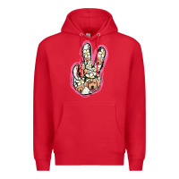 Red Jack Russel Peace Sign Premium Hoodie - Jasminsmagicworld