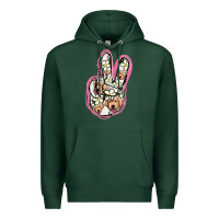 Sports Green Jack Russel Peace Sign Premium Hoodie - Jasminsmagicworld
