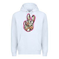 White Jack Russel Peace Sign Premium Hoodie - Jasminsmagicworld