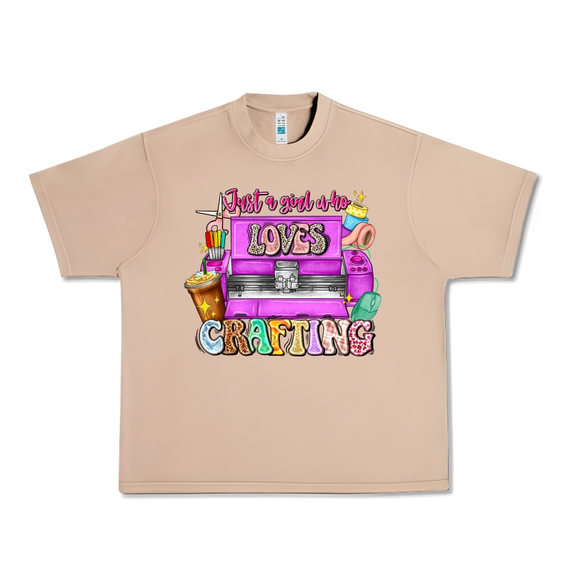 Just A Girl Who Loves Crafting Urban Heavy Tee by CowhideDigitalArt | Teevron