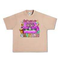 Burro Just A Girl Who Loves Crafting Urban Heavy Tee - CowhideDigitalArt