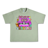 Oil Green Just A Girl Who Loves Crafting Urban Heavy Tee - CowhideDigitalArt