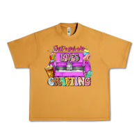 Peanut Butter Just A Girl Who Loves Crafting Urban Heavy Tee - CowhideDigitalArt