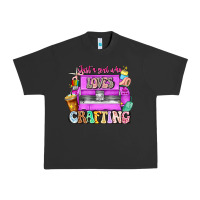 Pigment Black Just A Girl Who Loves Crafting Urban Heavy Tee - CowhideDigitalArt