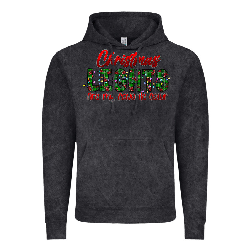 Festive Christmas Lights Text Art Vintage Hoodie by CowhideDigitalArt | Teevron