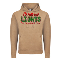 Vintage Coffee festive christmas lights text art Vintage Hoodie - CowhideDigitalArt
