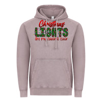 Vintage Zinc festive christmas lights text art Vintage Hoodie - CowhideDigitalArt