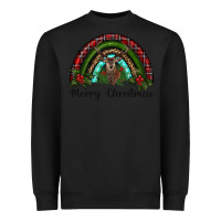 Black reindeer rainbow christmas Heavyweight Sweatshirt - RanaPortraitStore