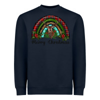 Navy reindeer rainbow christmas Heavyweight Sweatshirt - RanaPortraitStore