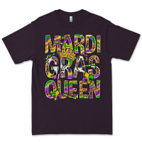 Plum Mardi Gras Queen Premium Tee - BundleAndBundleShop
